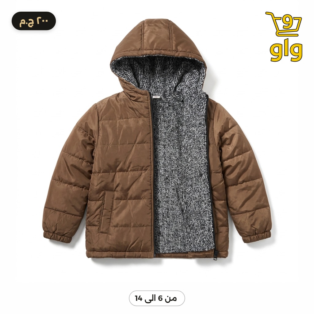 جاكيت ولادي مبطن شتوي دافي